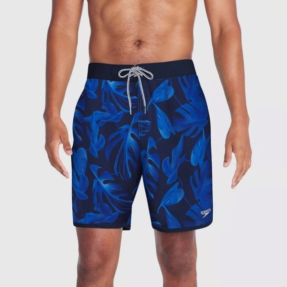 Speedo Men's Elastic Board Swim Trunks Swimwear Bottoms Shorts UPF 50+, Blue S - Picture 3 of 11